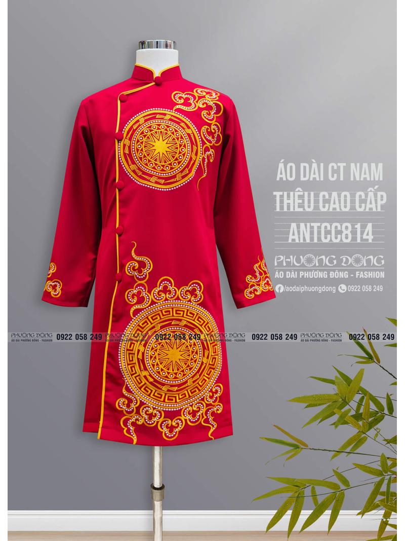 Áo Dài Cách Tân Nam Thêu Cao Cấp ANTCC814